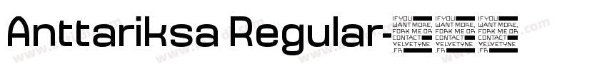 Anttariksa Regular字体转换